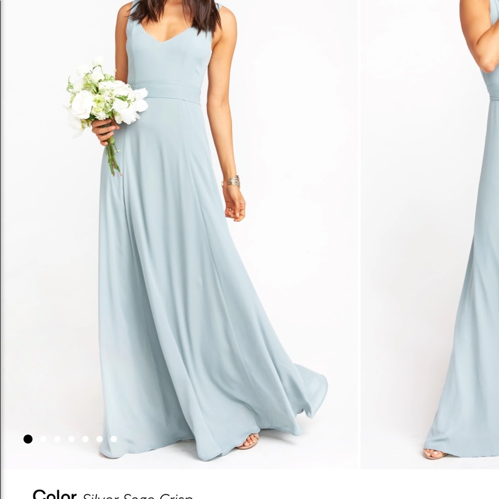 Jen Maxi dress- icy blue- size small